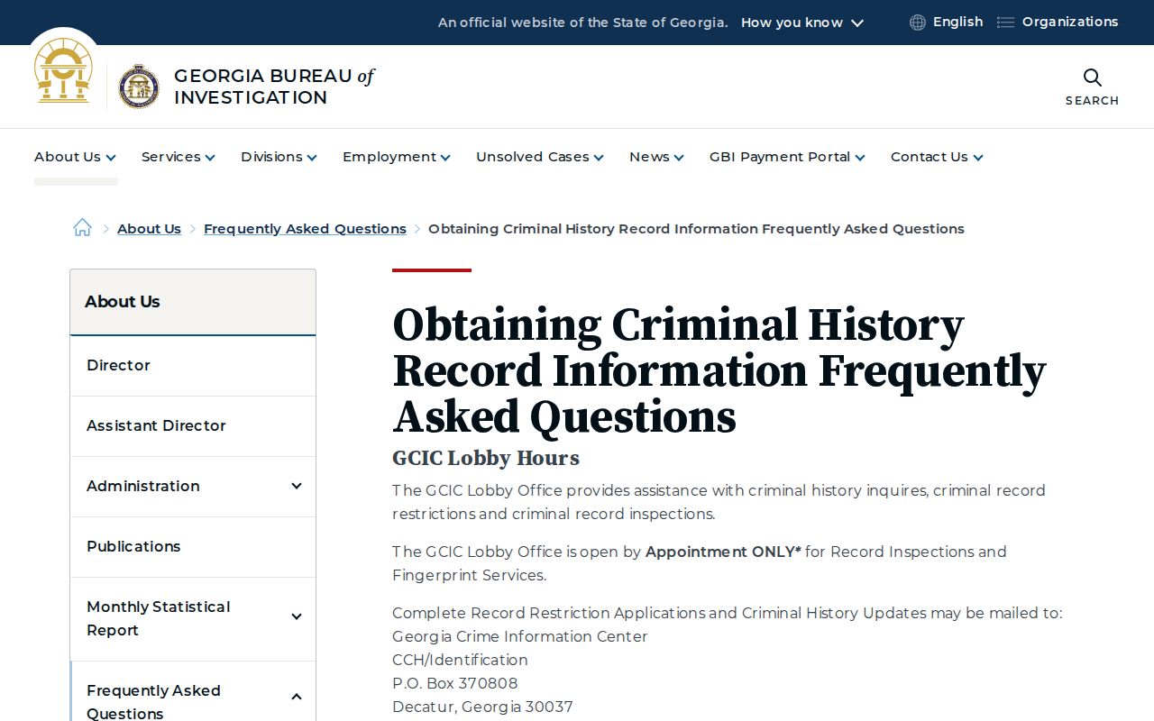 GBI guidance for Worth County arrest history and GCIC corrections