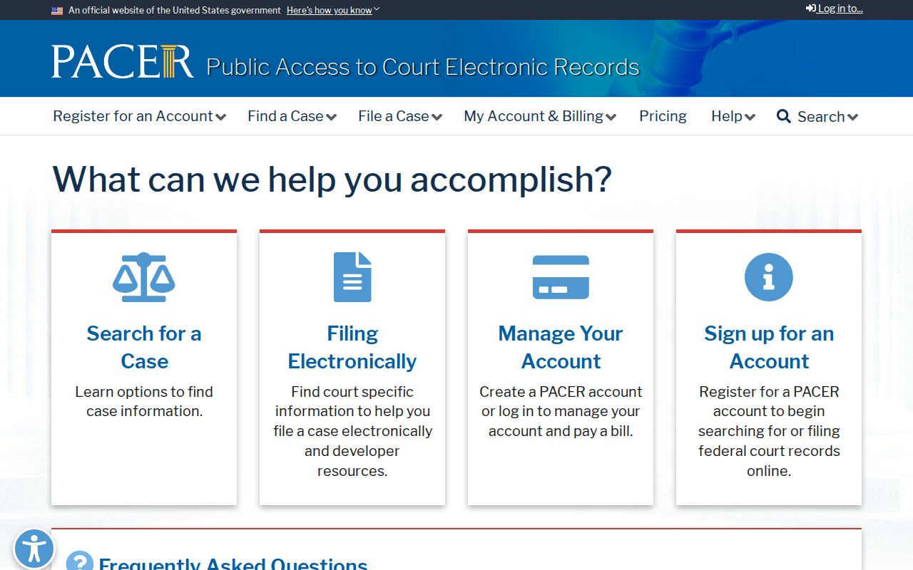 PACER federal case lookup for matters linked to Worth County