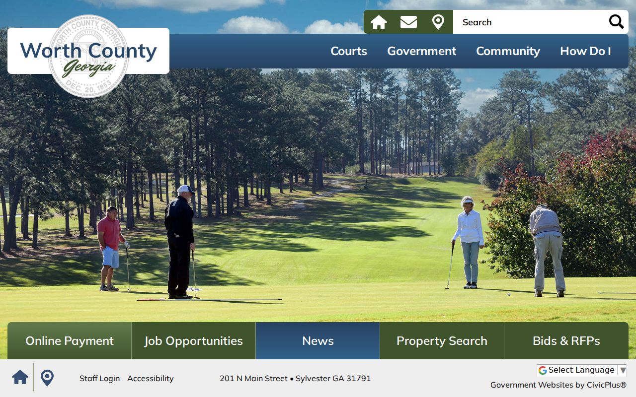 Worth County government directory for criminal record offices